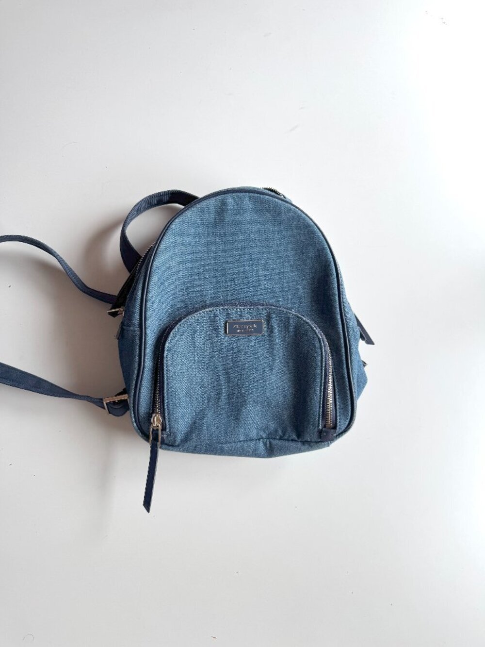 KATE SPADE Blue Cotton Denim Small Small Backpack